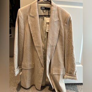 Zara Linen blend jacket, size L